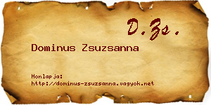 Dominus Zsuzsanna névjegykártya